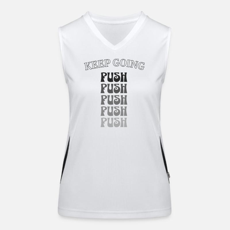 Think Big Dream - Design rétro à ondes positives Débardeur respirant contrasté Femme