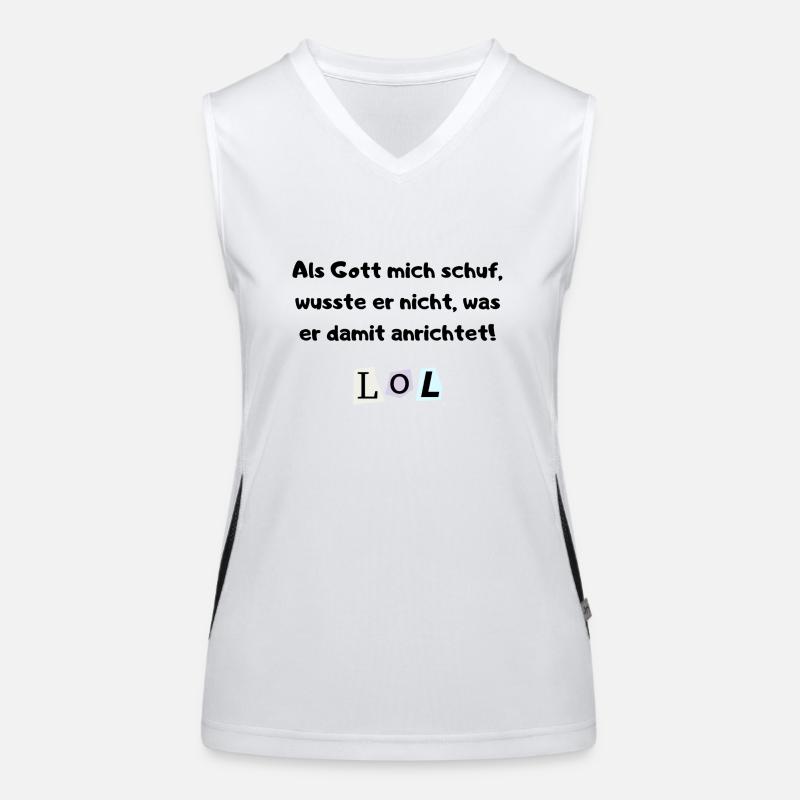 Als Gott mich schuf Funktionelles Kontrast-Tank Top für Frauen