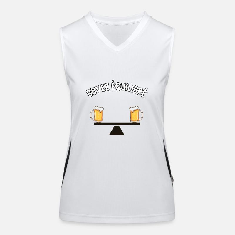 Buvez équilibré Débardeur respirant contrasté Femme