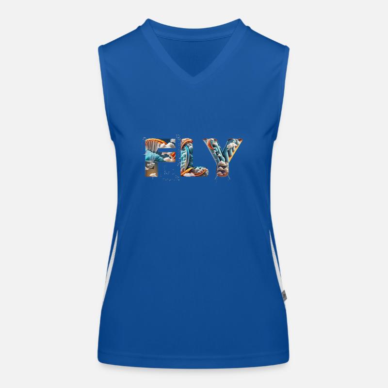 Firefly FLY paraglider and clouds 20286 Funktionelles Kontrast-Tank Top für Frauen