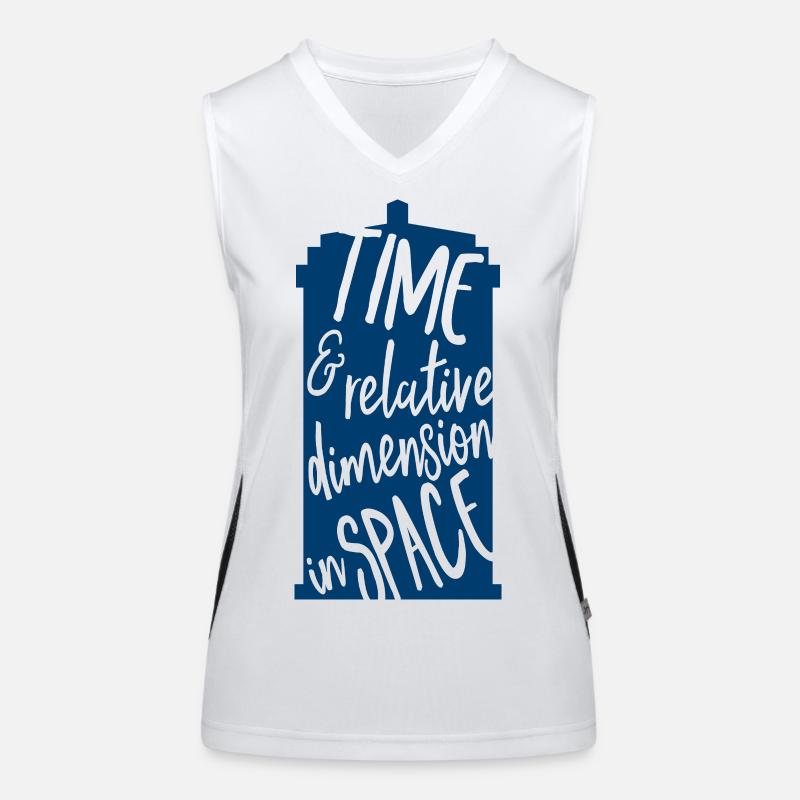 Temps et dimension relative dans l’espace Débardeur respirant contrasté Femme