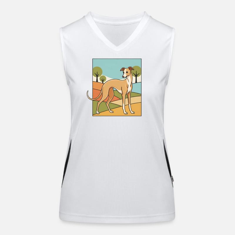 Italienisches Windspiel Windhund Funktionelles Kontrast-Tank Top für Frauen
