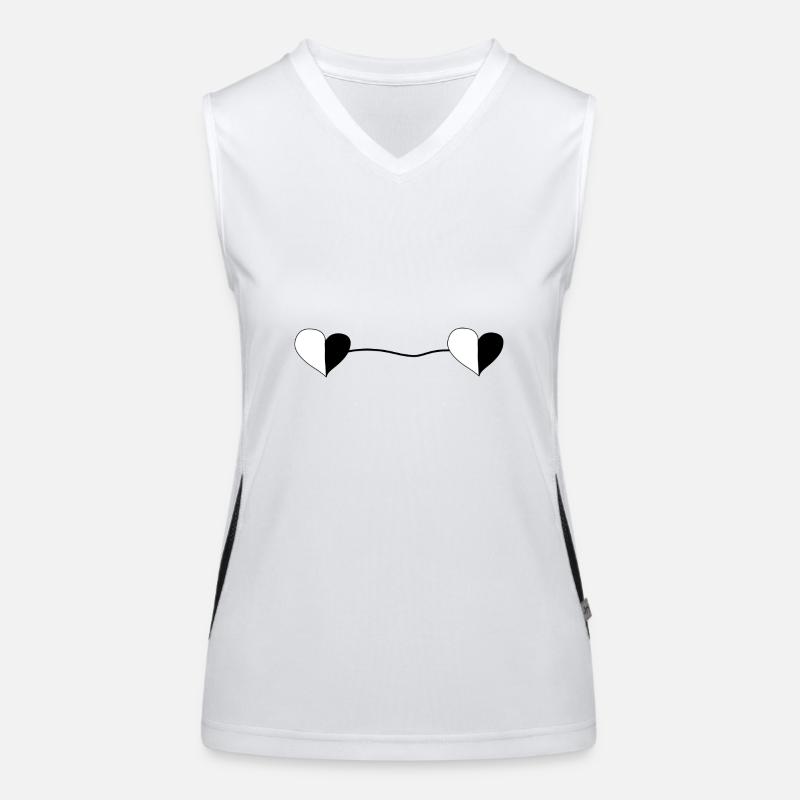 Two Hearts Line Women's Functional Contrast Tank Top