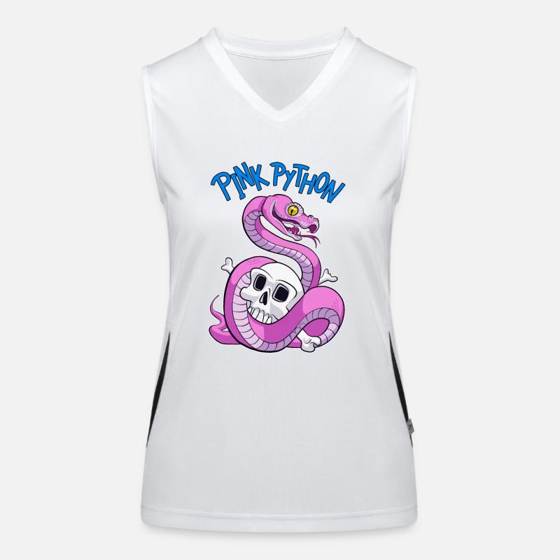 Pink Python (Blue) Débardeur respirant contrasté Femme