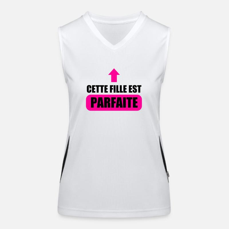 fille parfaite Débardeur respirant contrasté Femme