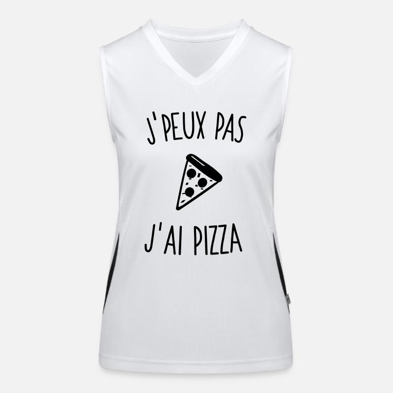 J'peux pas j'ai pizza 1c Débardeur respirant contrasté Femme
