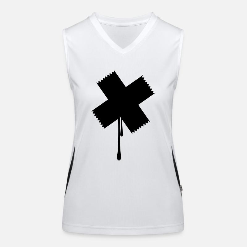 blut Funktionelles Kontrast-Tank Top für Frauen