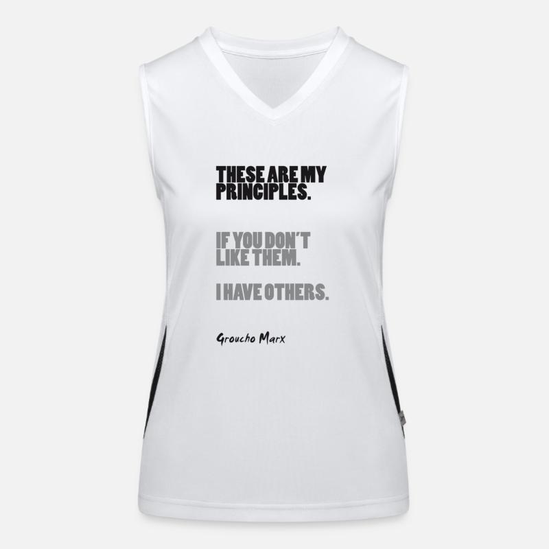 These Are My Principles: Groucho Marx Women's Functional Contrast Tank Top