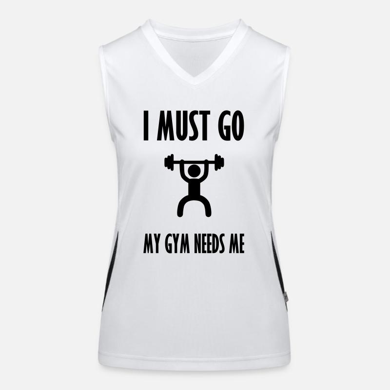 my gym needs me Women's Functional Contrast Tank Top