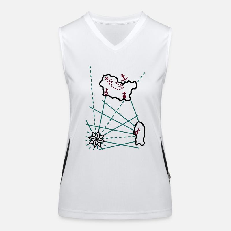 Treasure - anchorage - 3 Color Vector Women's Functional Contrast Tank Top