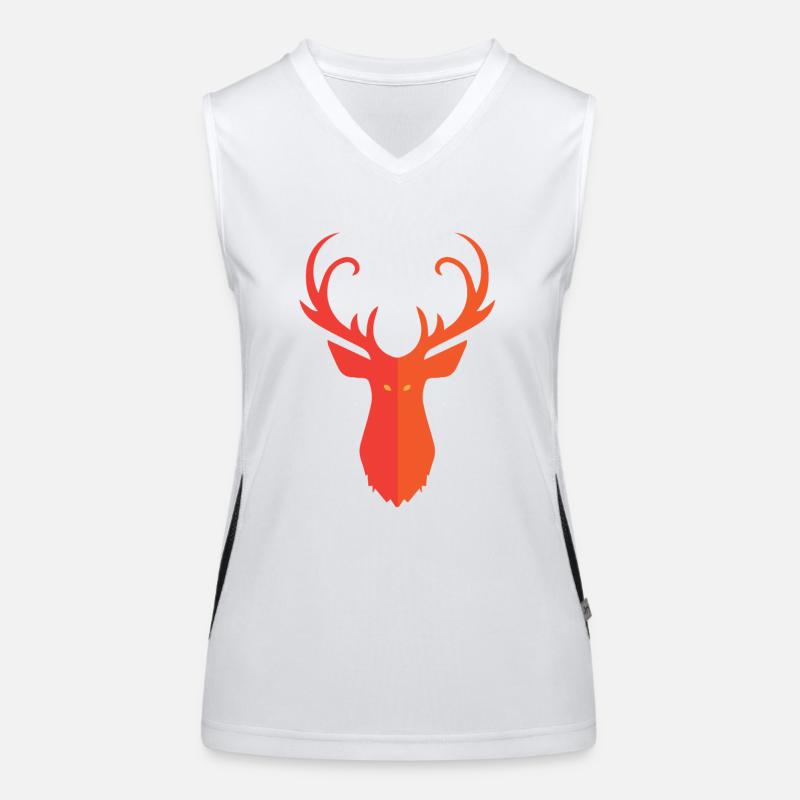 Roter Hirsch Funktionelles Kontrast-Tank Top für Frauen