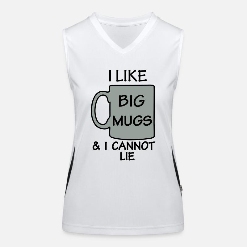 I LIKE BIG MUGS & I CANNOT LIE Women's Functional Contrast Tank Top