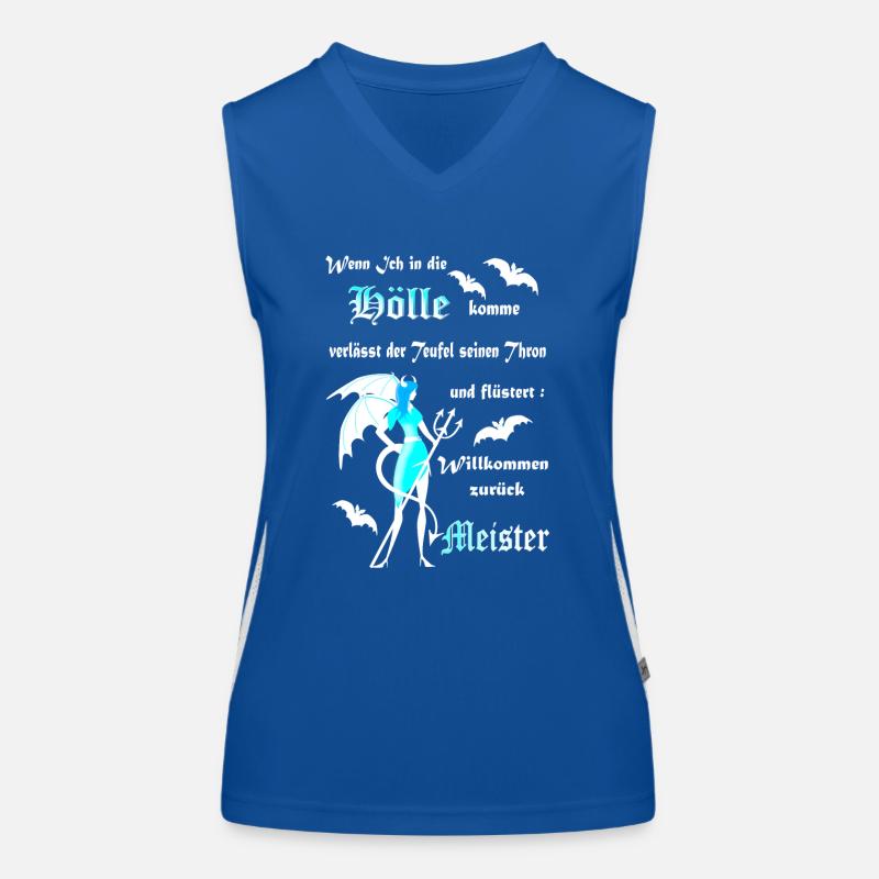 Hölle Teufel Satan Dämon gefallener Engel. Funktionelles Kontrast-Tank Top für Frauen