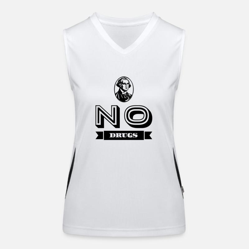 Pas de drogue Débardeur respirant contrasté Femme