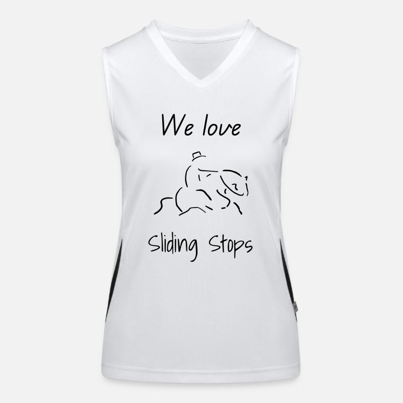 Nous aimons les arrêts coulissants Débardeur respirant contrasté Femme