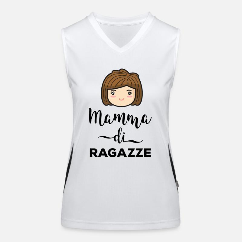 Mama von Mädchen Mutter Töchter Muttertag Funktionelles Kontrast-Tank Top für Frauen