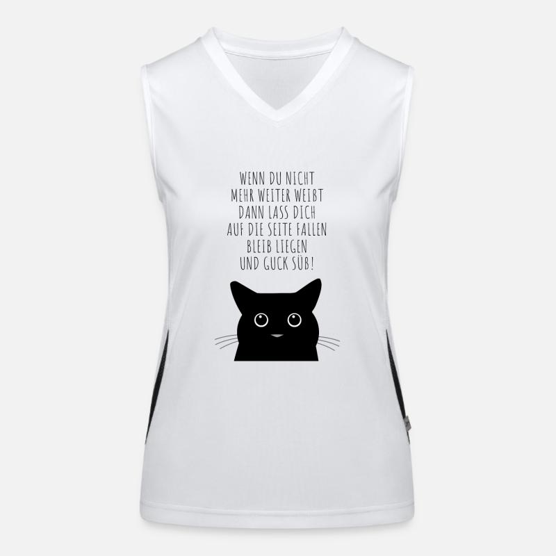 Katze guck süß Funktionelles Kontrast-Tank Top für Frauen