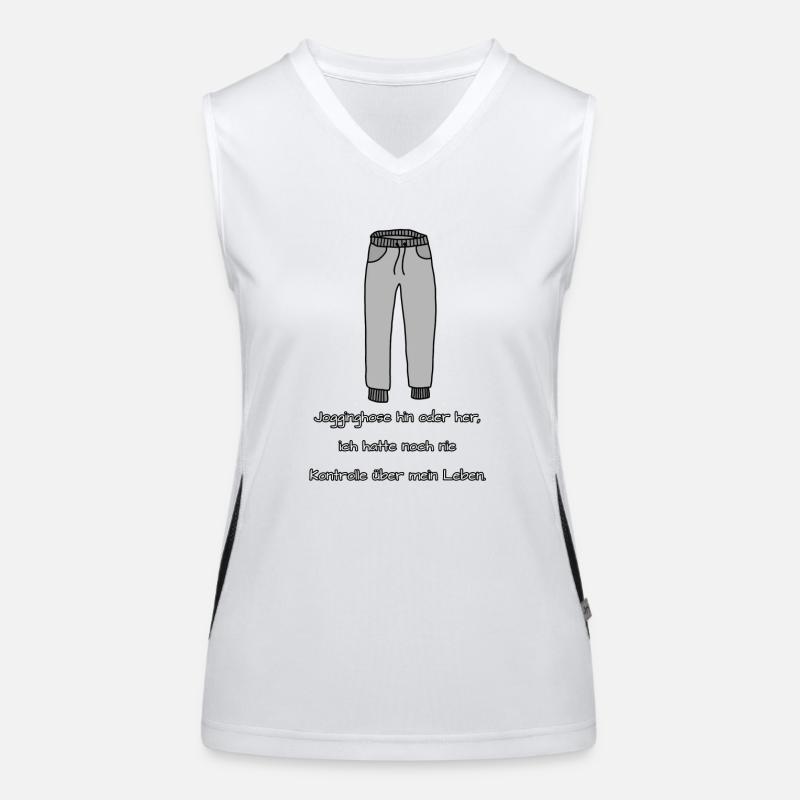Control over my life - Women's Functional Contrast Tank Top - white/black