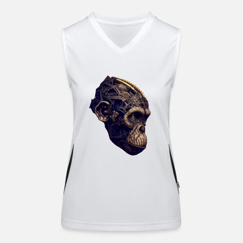Advanced evolution: The monkey meets AI Women's Functional Contrast Tank Top