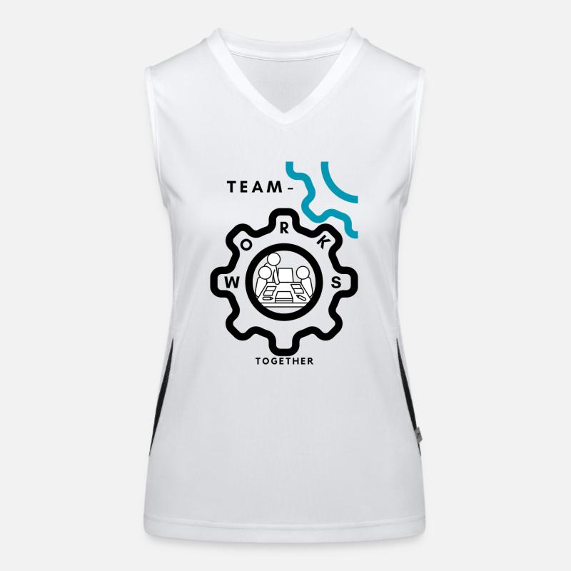 Team Work Funktionelles Kontrast-Tank Top für Frauen