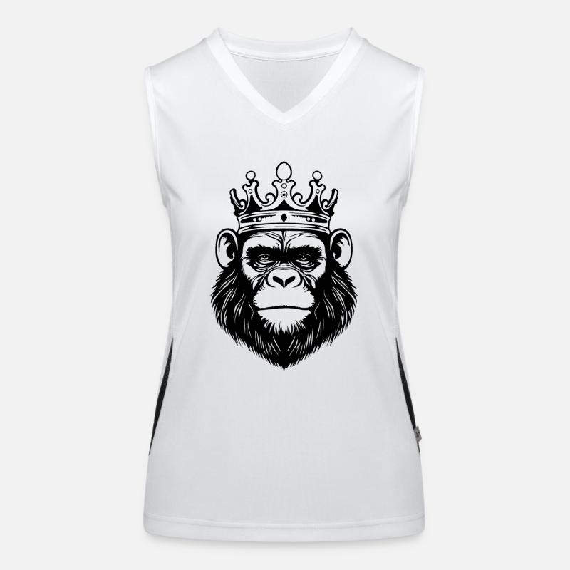 Affe Affen Affengesicht Dschungel Funktionelles Kontrast-Tank Top für Frauen