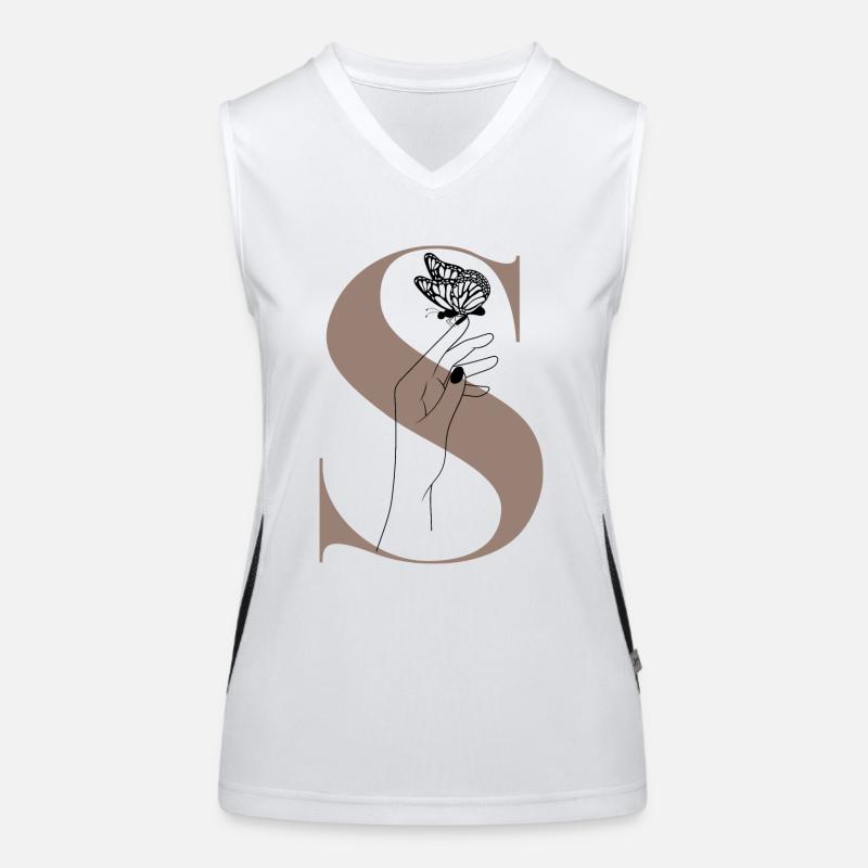 Magic butterfly letter Women's Functional Contrast Tank Top