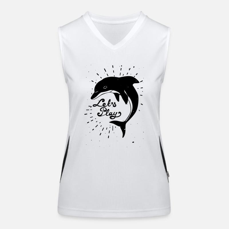 Meerestiere Funktionelles Kontrast-Tank Top für Frauen