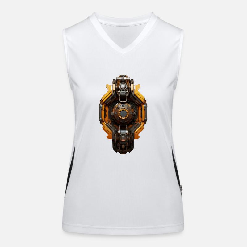 ICH BIN EIN ROBOTER 002 Funktionelles Kontrast-Tank Top für Frauen