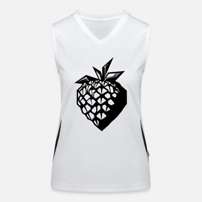 Strawberry Fruit Fruit Women's Functional Contrast Tank Top
