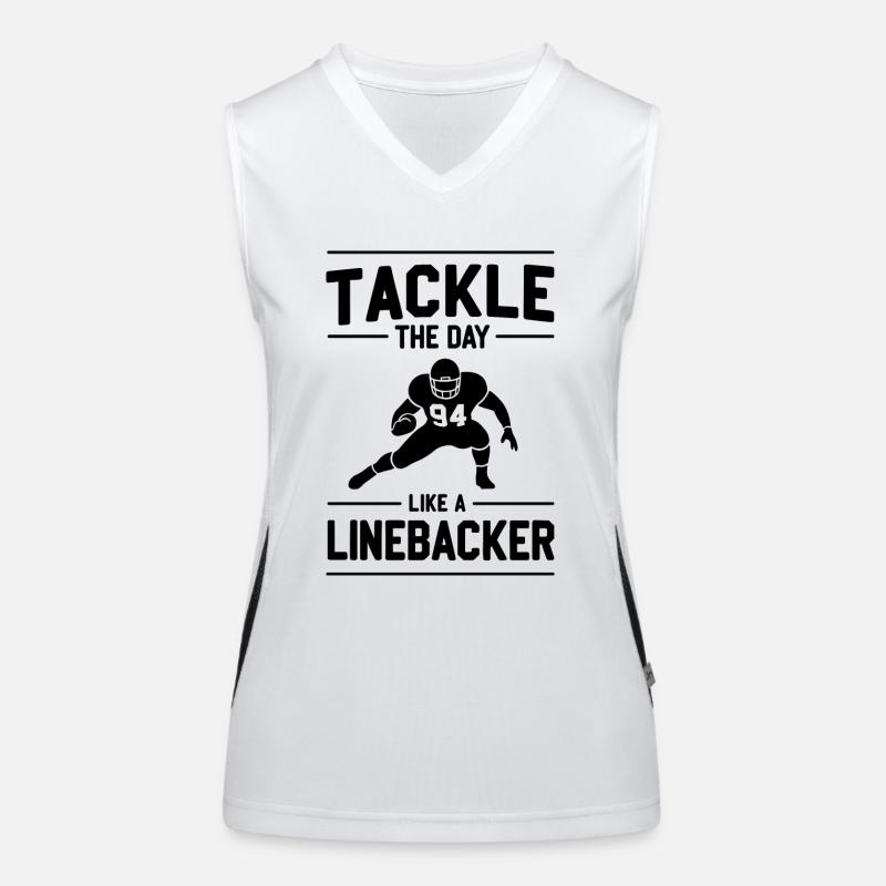 Gehe den Tag wie ein Linebacker an Funktionelles Kontrast-Tank Top für Frauen
