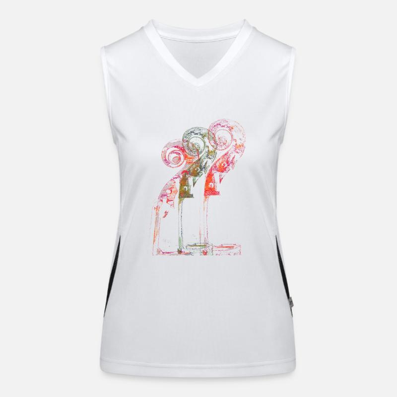 Cello Scroll Women's Functional Contrast Tank Top