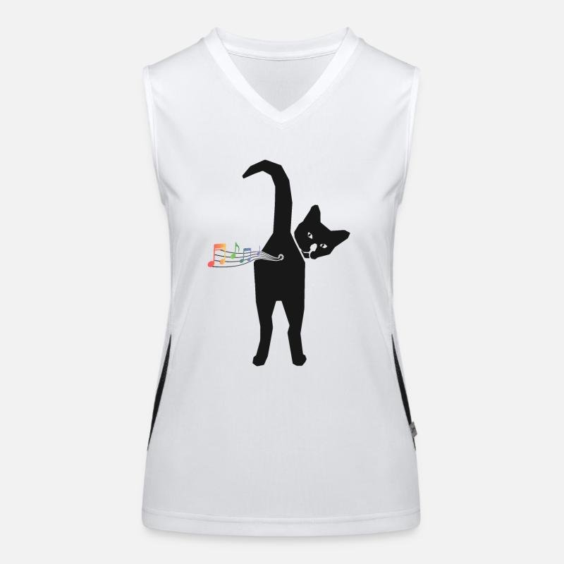Katze Funktionelles Kontrast-Tank Top für Frauen