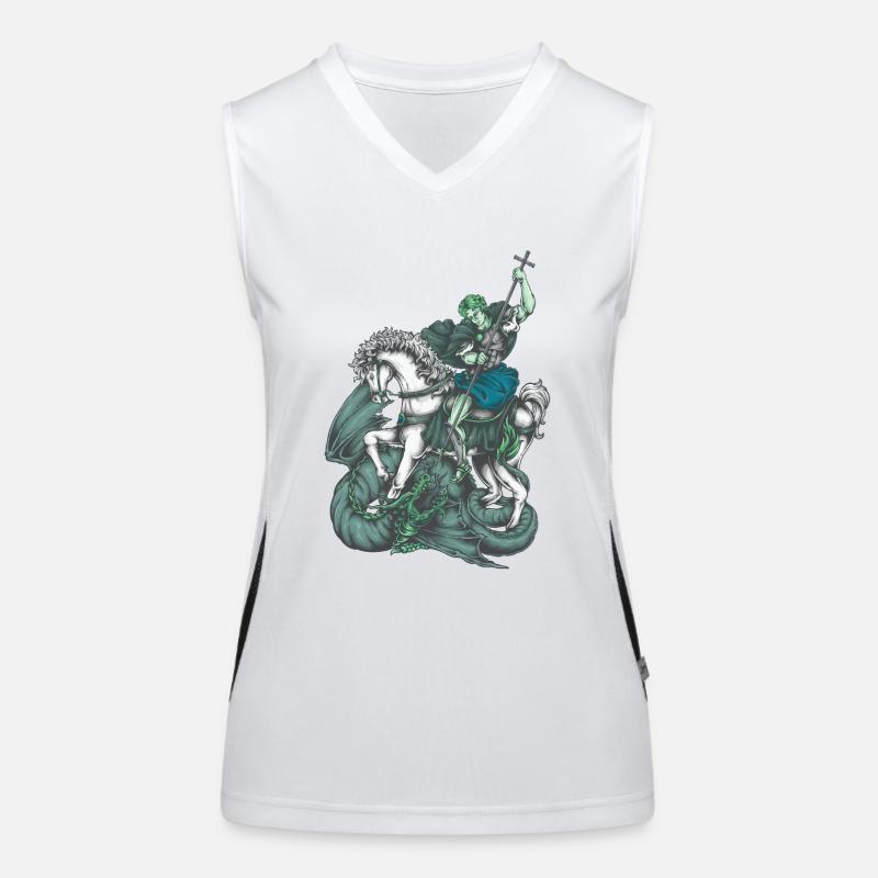 Michael Erzengel Heiliger Christliche Engel Heiliger SNK Funktionelles Kontrast-Tank Top für Frauen