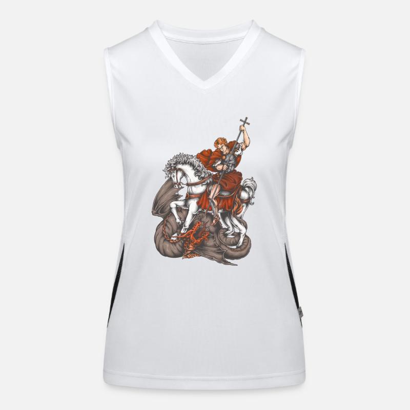 Michael Erzengel Heiliger Christliche Engel Heiliger SNK Funktionelles Kontrast-Tank Top für Frauen