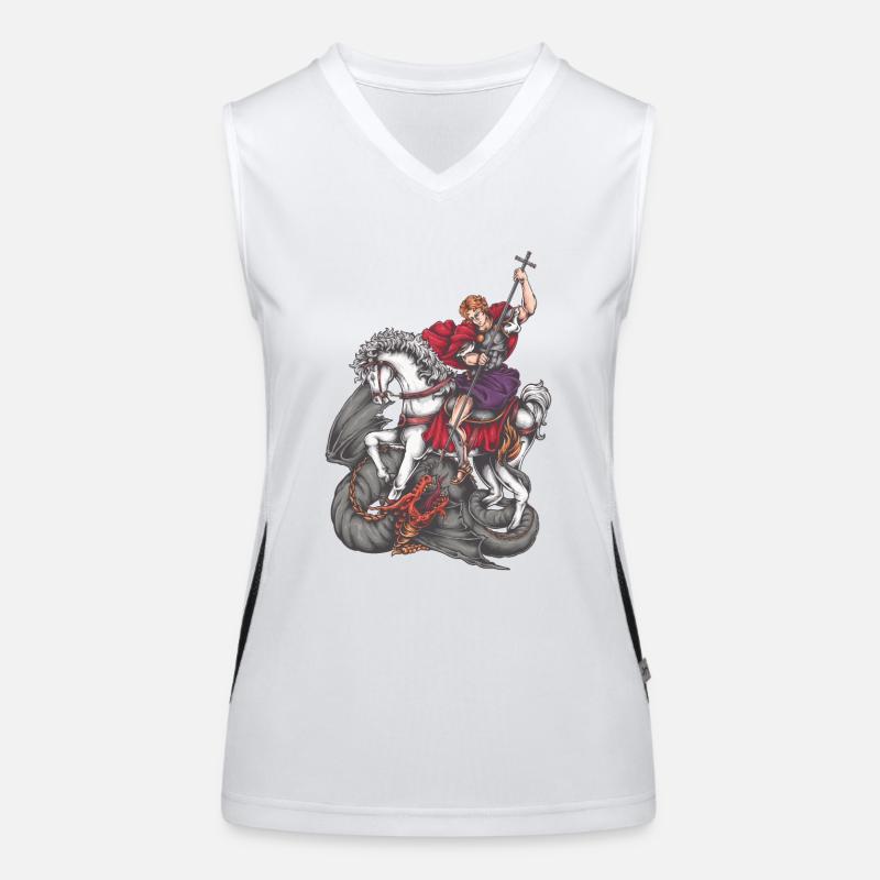 Michael Erzengel Heiliger Christliche Engel Heiliger SNK Funktionelles Kontrast-Tank Top für Frauen