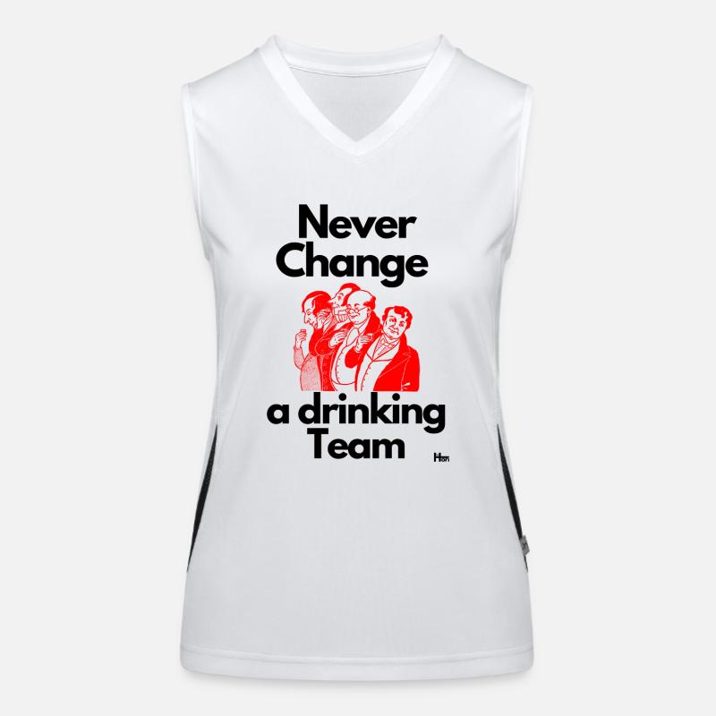 Malle Never change a drinking Team 2 Funktionelles Kontrast-Tank Top für Frauen