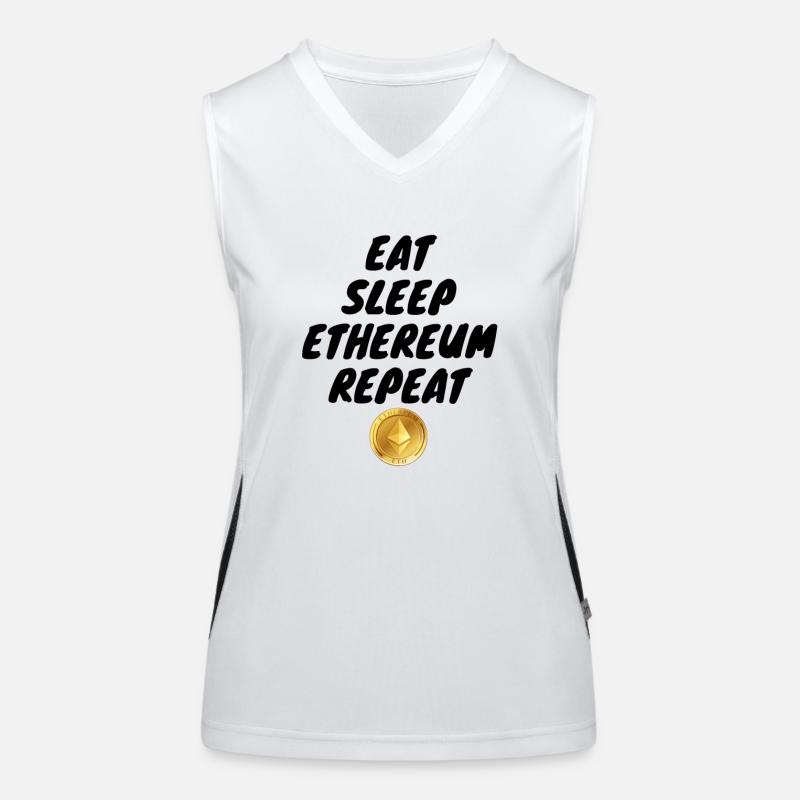 Crypto Eat sleep Repeat ETH Women's Functional Contrast Tank Top