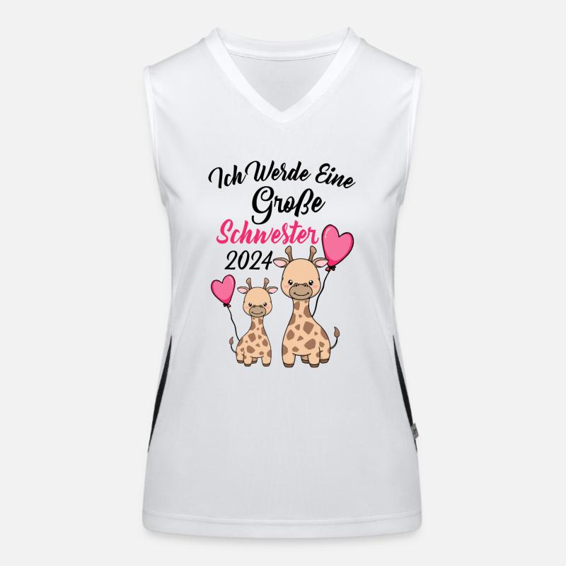 Große Schwester 2024 Funktionelles Kontrast-Tank Top für Frauen