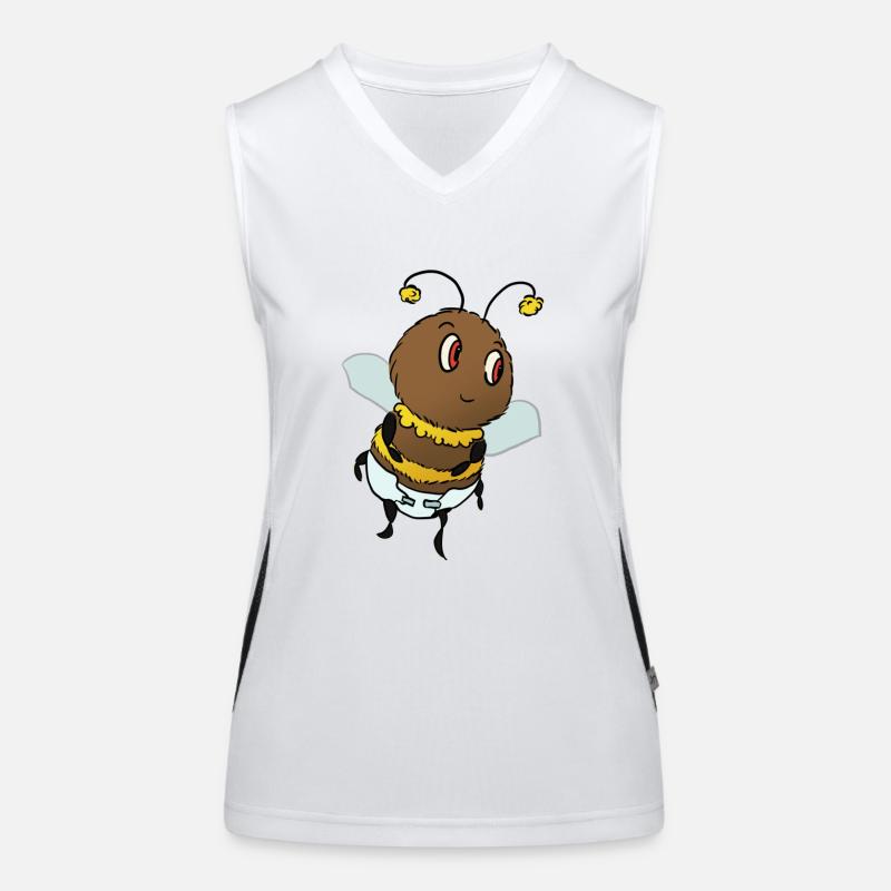 Baby bumblebee with diaper Women's Functional Contrast Tank Top