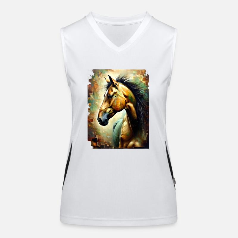 Pferd Funktionelles Kontrast-Tank Top für Frauen