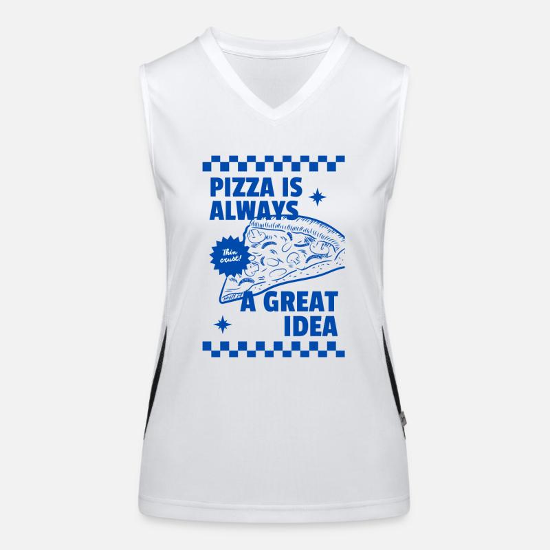 Pizza is Always a Great Idea Women's Functional Contrast Tank Top