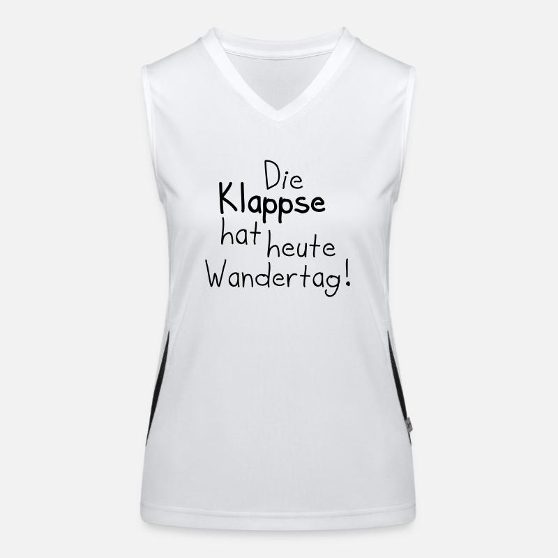die klappse hat heute wandertag Funktionelles Kontrast-Tank Top für Frauen