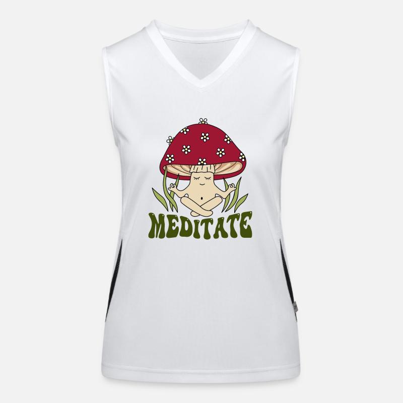 Mushroom meditation Women's Functional Contrast Tank Top