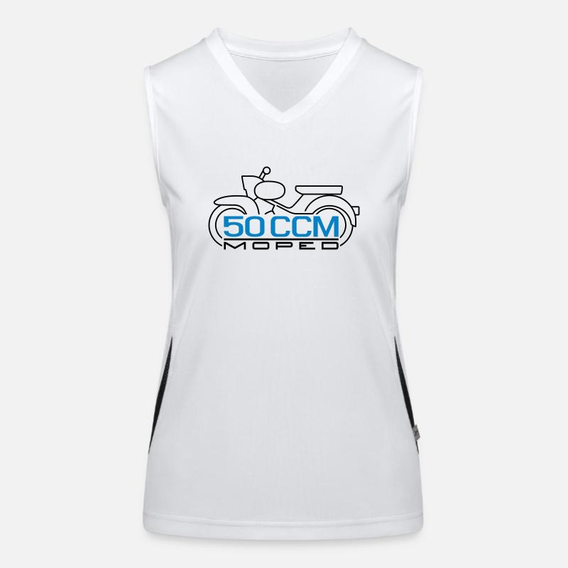 50cc Moped Star Emblem v.2 Women's Functional Contrast Tank Top