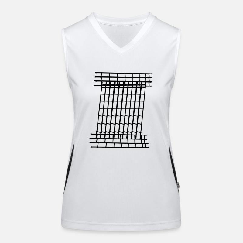 Dash column - Women's Functional Contrast Tank Top - white/black