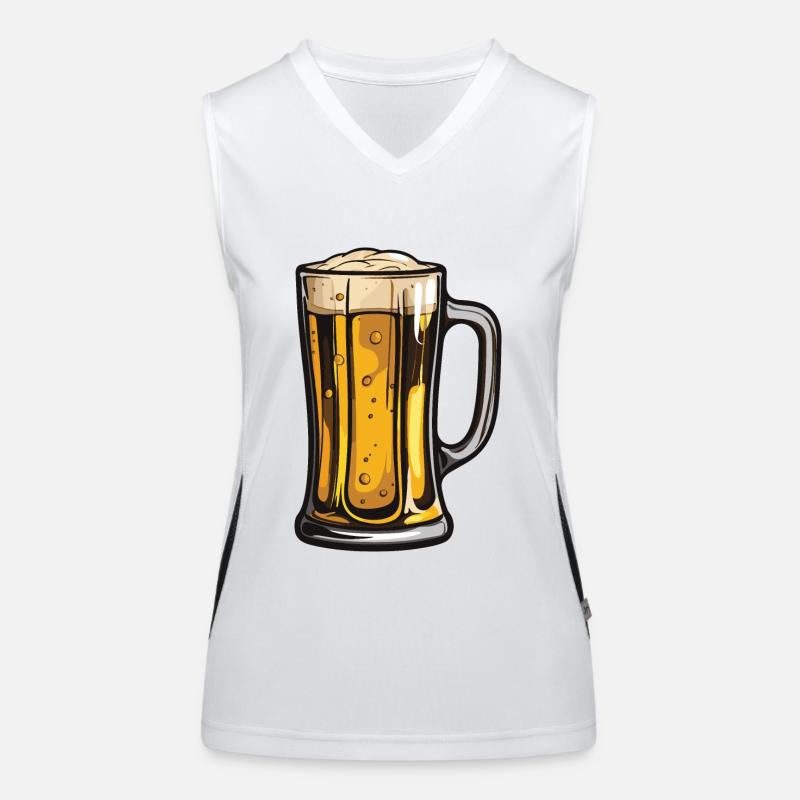 Bier Glas Symbol Funktionelles Kontrast-Tank Top für Frauen