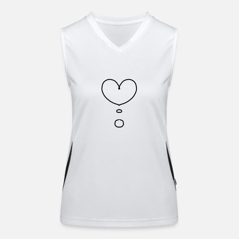 Points de coeur Formes Forme Amour Débardeur respirant contrasté Femme