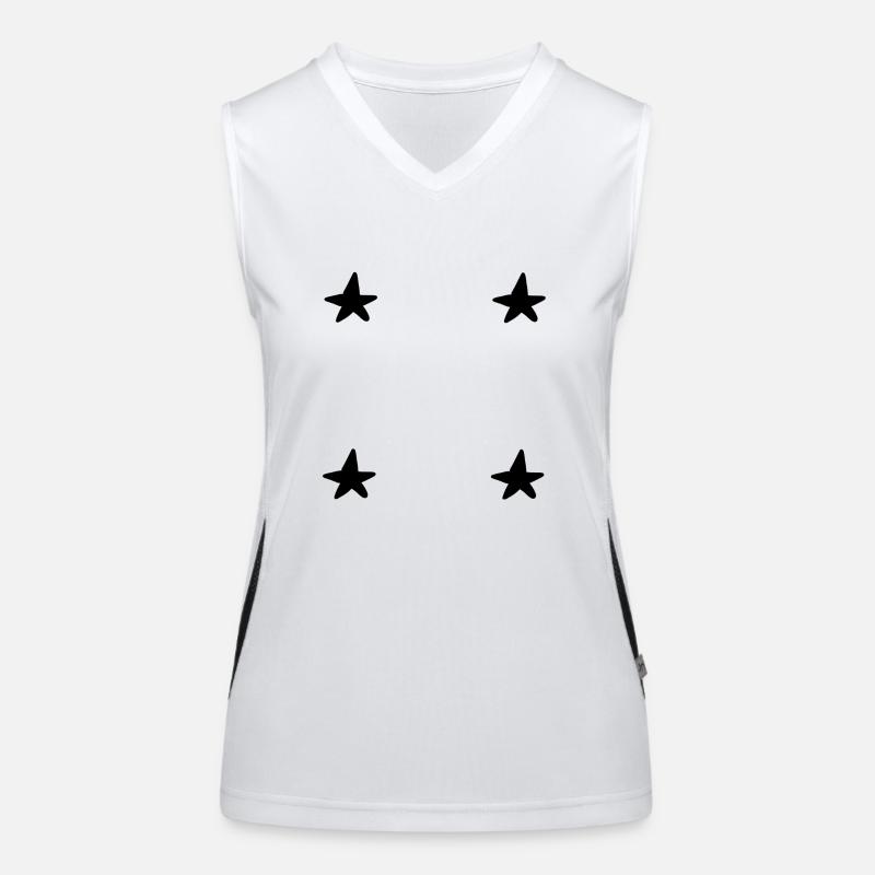 vier sterne stern symbol form Funktionelles Kontrast-Tank Top für Frauen