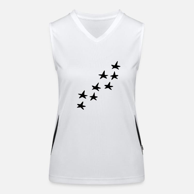sterne muster form stern symbol Funktionelles Kontrast-Tank Top für Frauen