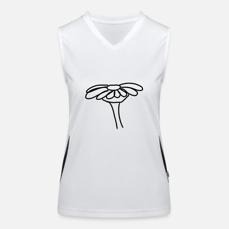 Blume Symbol Seite Funktionelles Kontrast-Tank Top für Frauen